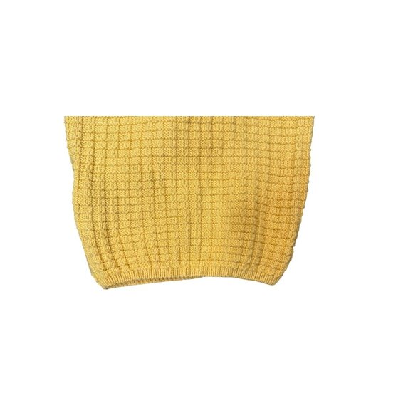 NWT ZARA Small Yellow Knit Crop Top W/ Floral Strap Dainty Detail Cotton - Picture 11 of 13